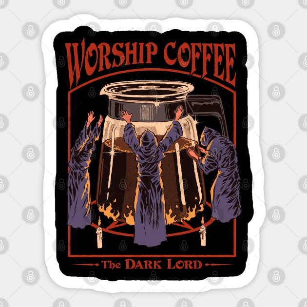 Worship Coffee Sticker by Steven Rhodes